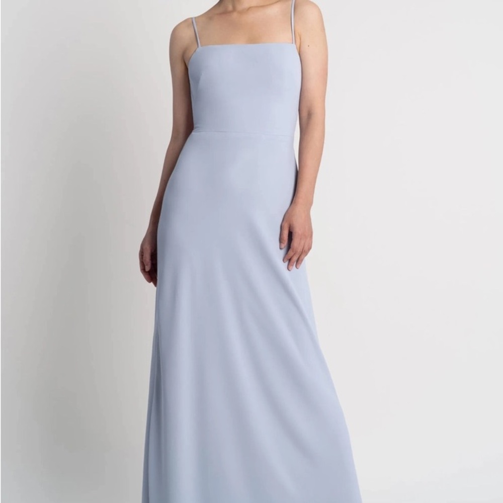 Jenny Yoo Whisper Blue Chiffon Dress